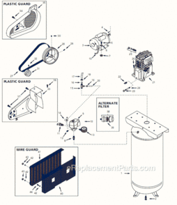 Page A Diagram and Parts List for VT619504 2002 Campbell Hausfeld Compressor
